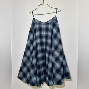Carolina Herrera Blue and Black Maxi Skirt